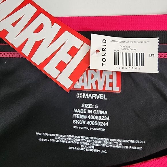 5X 28W Torrid Deadpool Boyshort Panty Unicorn Marvel Galaxy Cosplay Comic Cotton - Picture 8 of 9